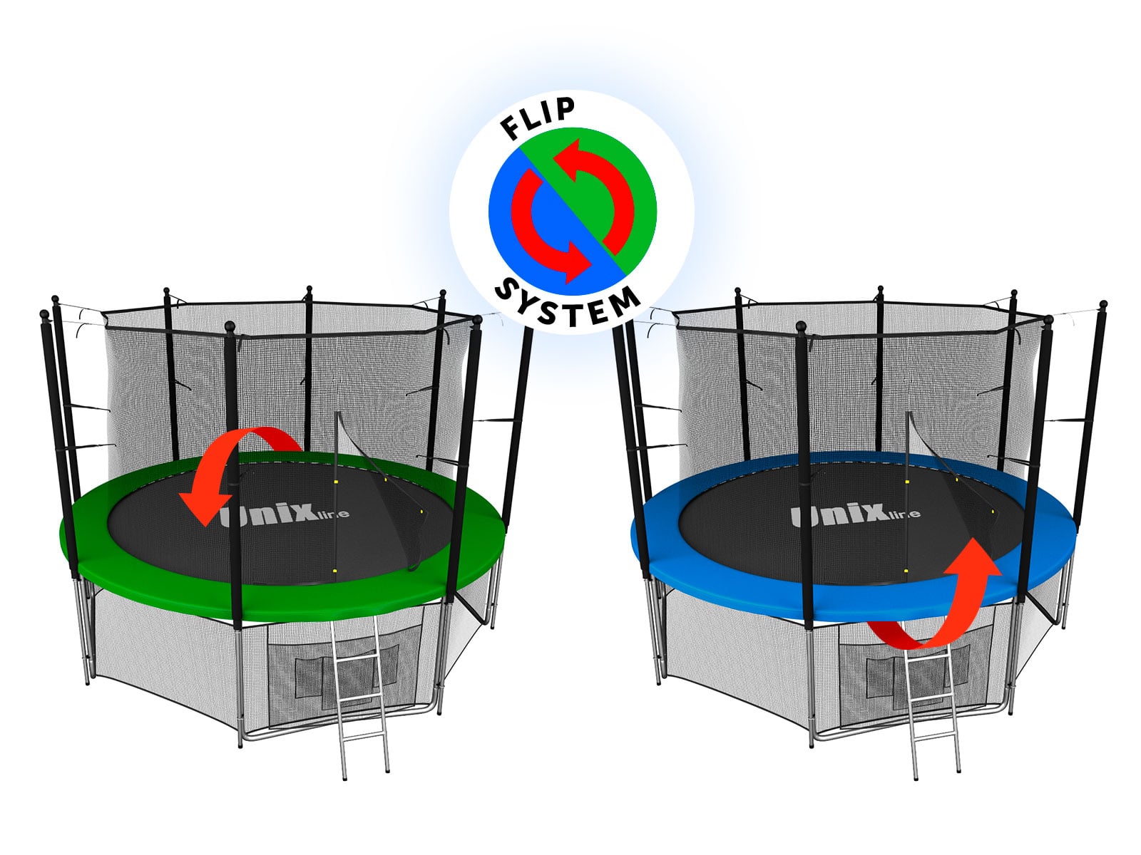 Батут UNIX line Classic 8 ft, внутренняя сетка
