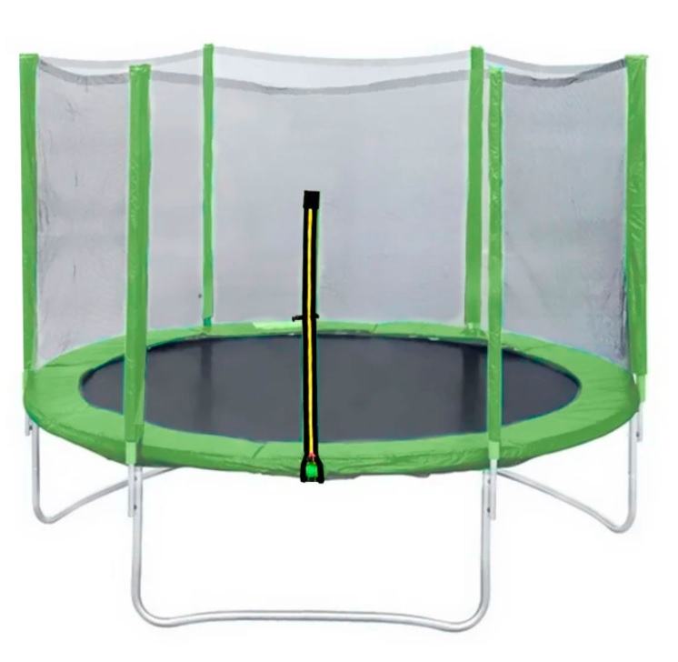 Батут DFC Trampoline Fitness 12 ft внешняя сетка, светло-зелёный, 366 см