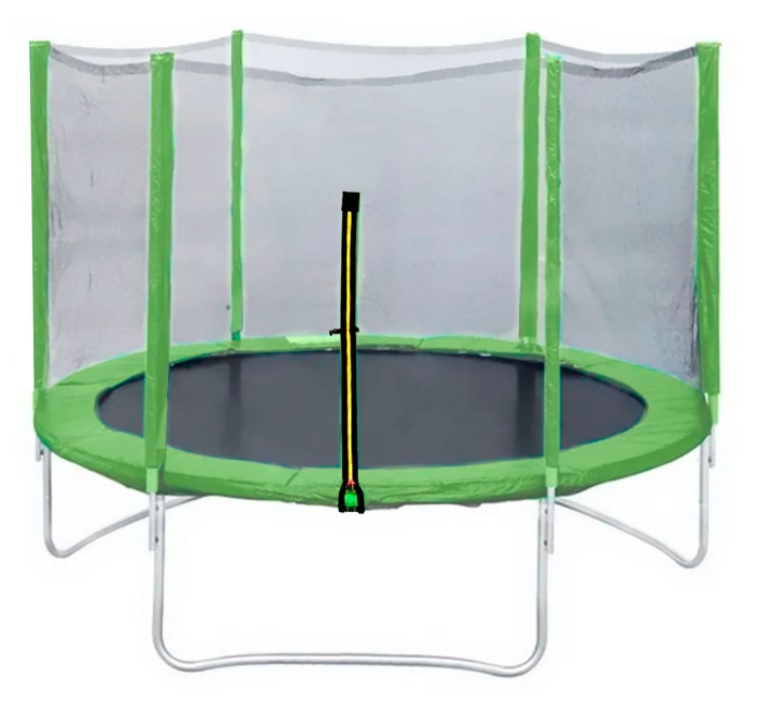 Батут DFC Trampoline Fitness 16 ft внешняя сетка, светло-зелёный, 488 см