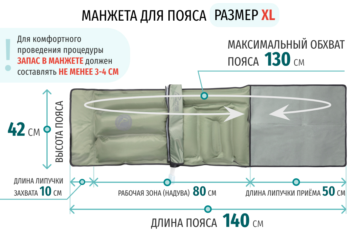 Манжета WelbuTech Seven Liner (Zam) для талии