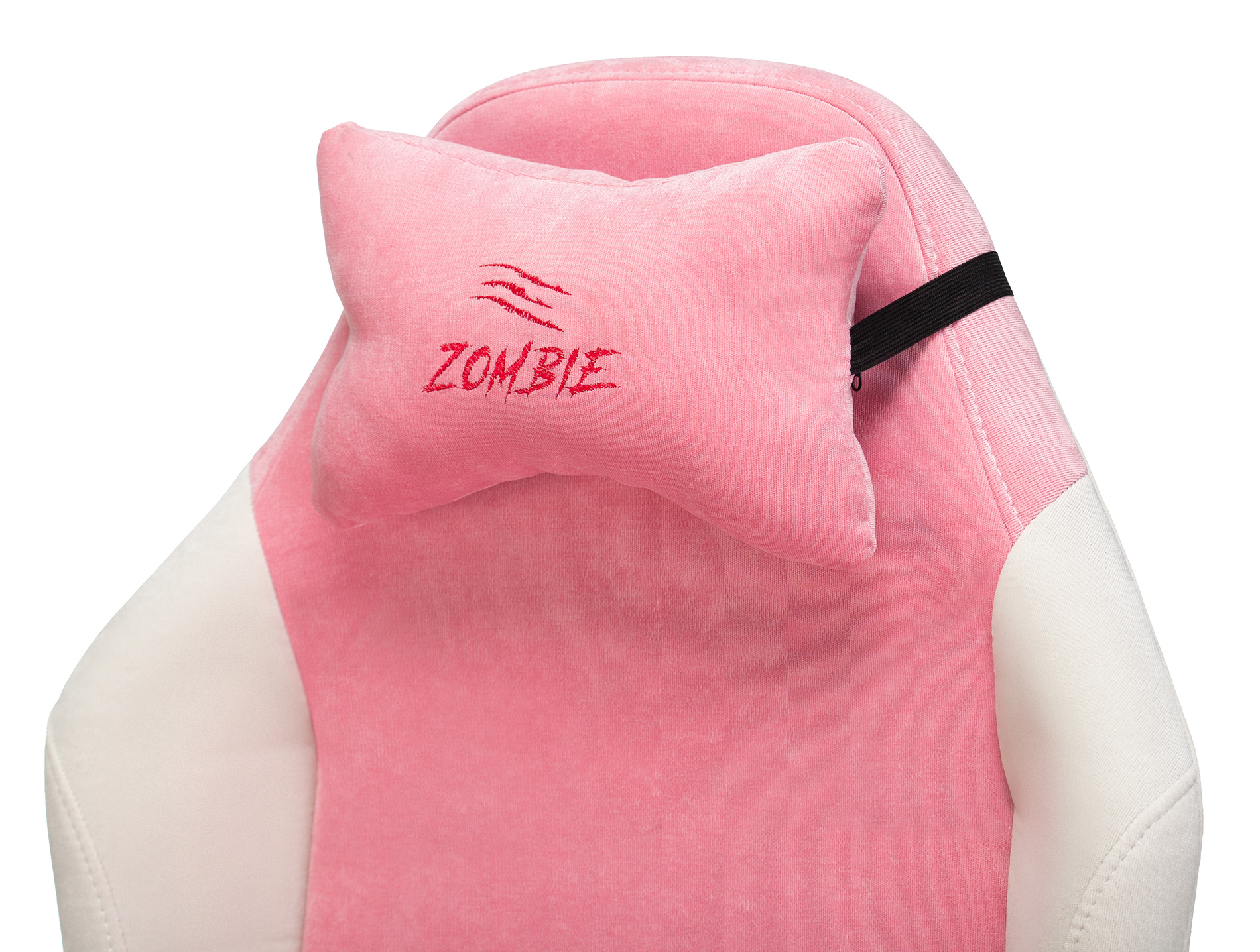 Геймерское кресло Zombie Fabric белый/розовый с подголов., крестовина пластик (белый)