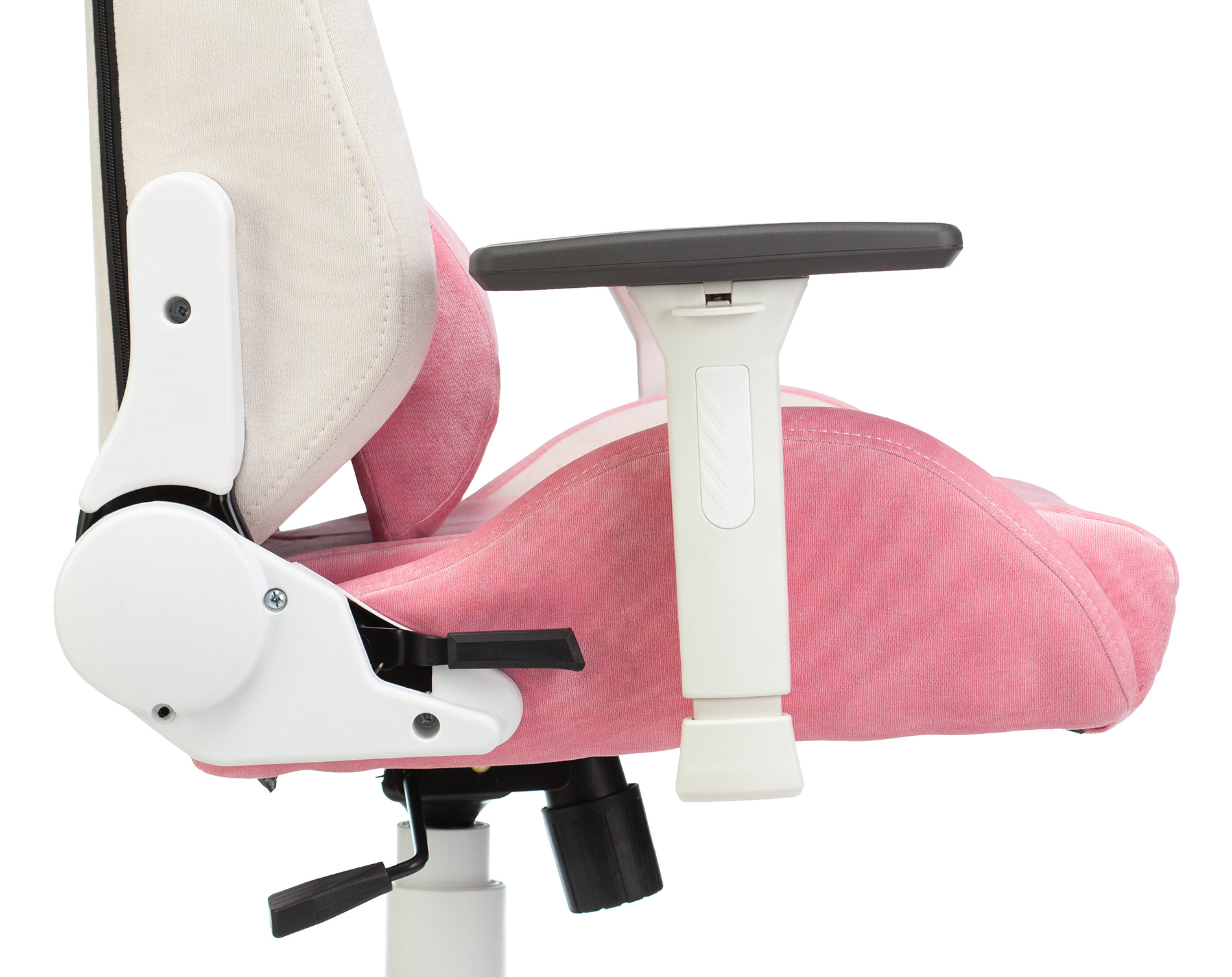 Геймерское кресло Zombie Fabric белый/розовый с подголов., крестовина пластик (белый)
