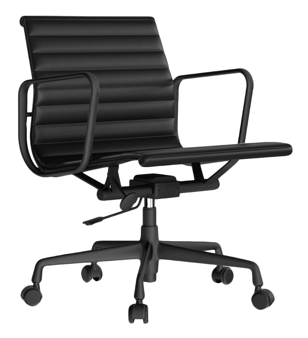 Эргономичное кресло Eames Ribbed Office Chair EA 117, Total Black