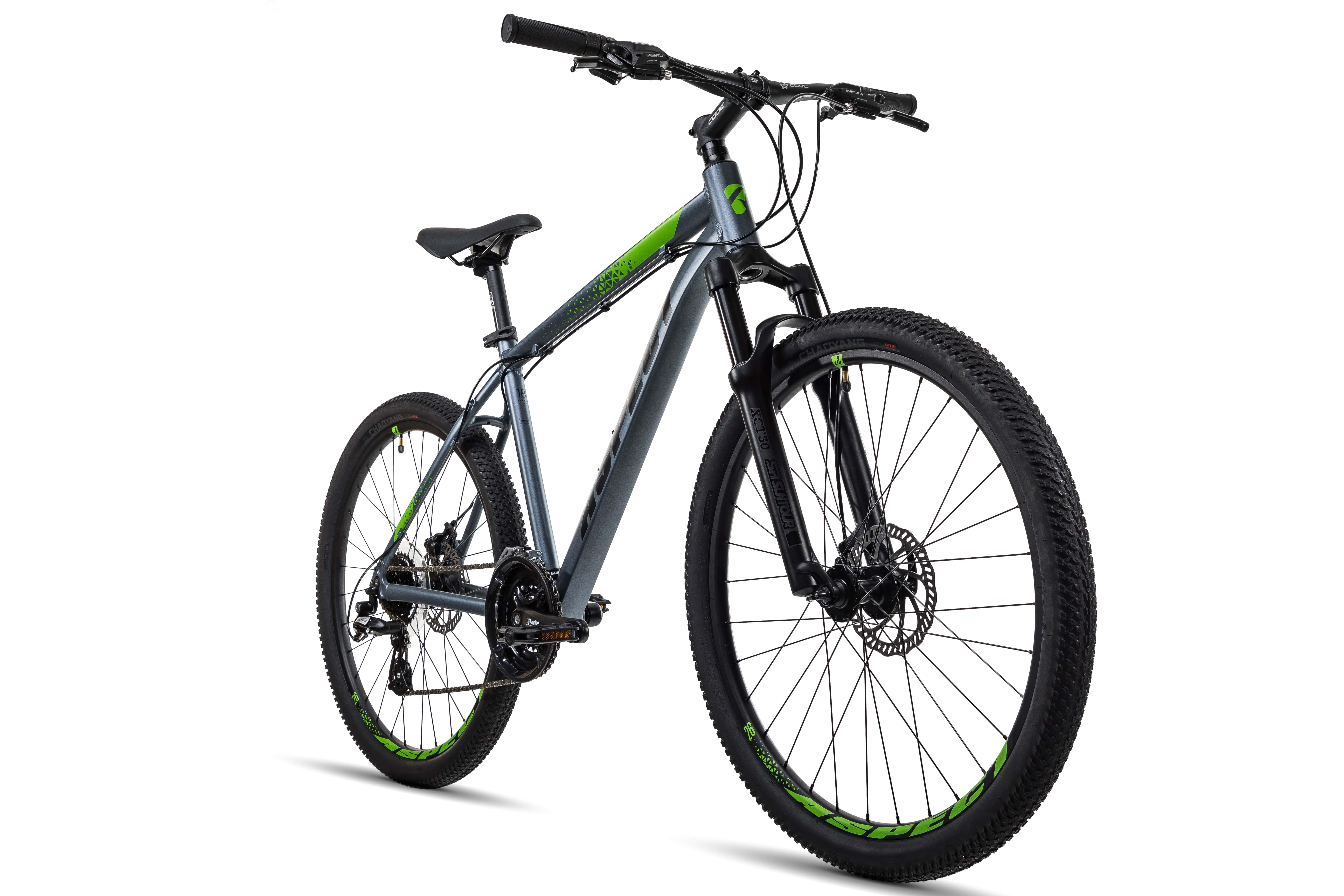 Велосипед Aspect IDEAL 26 14.5" Серо-зеленый (2022)