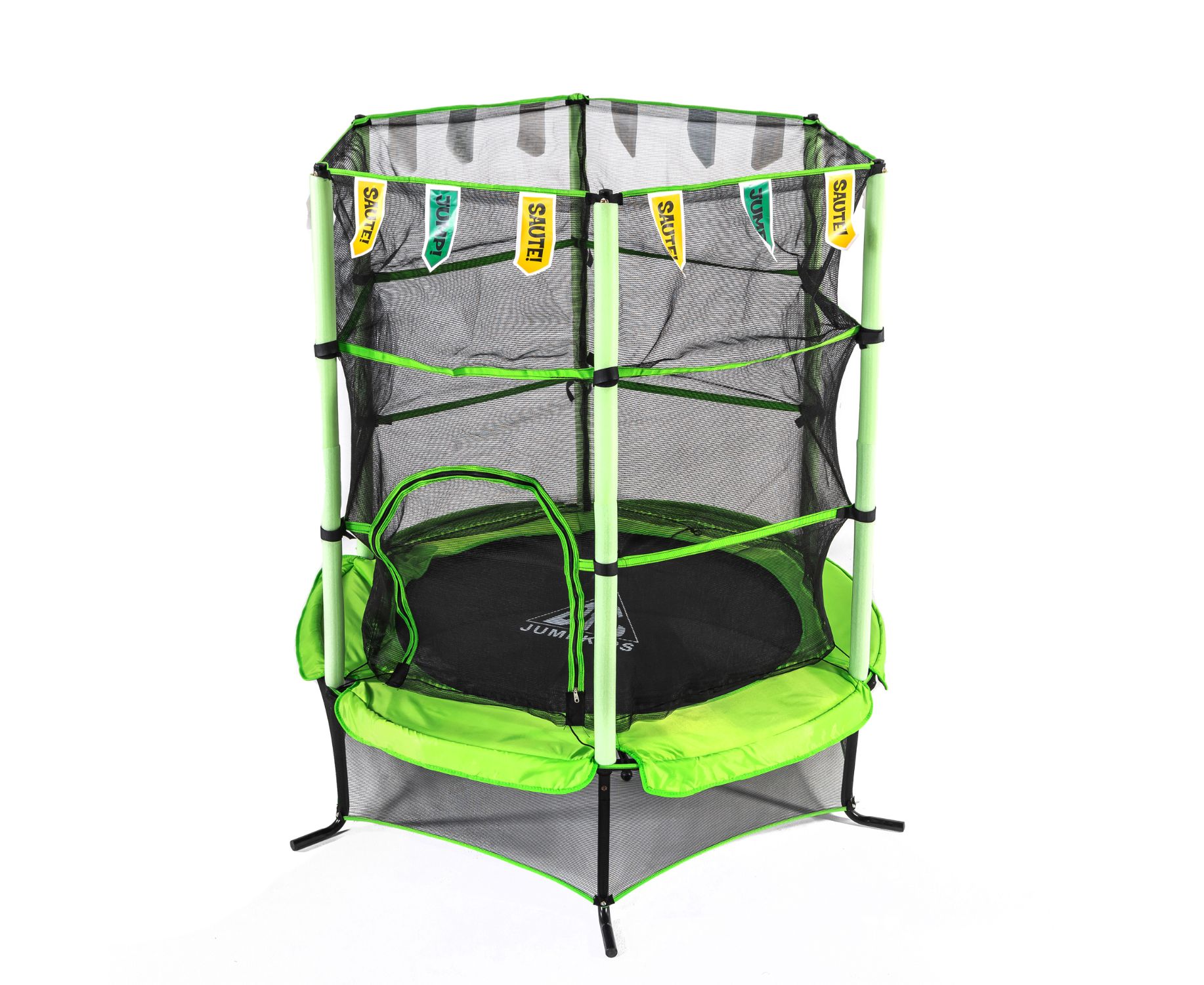 Батут DFC JUMP KIDS 55" зелёный, сетка (137 см)