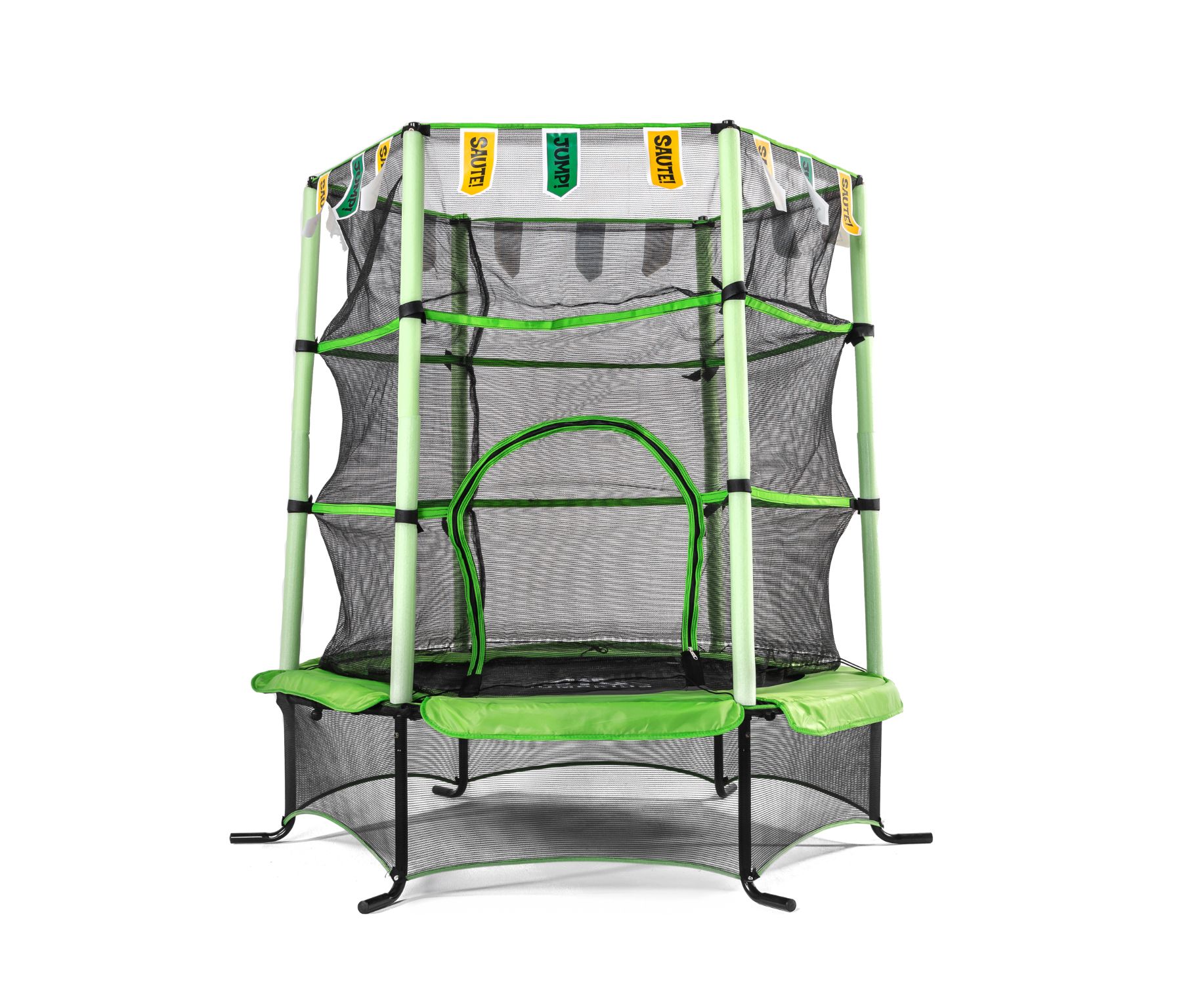 Батут DFC JUMP KIDS 55" зелёный, сетка (137 см)