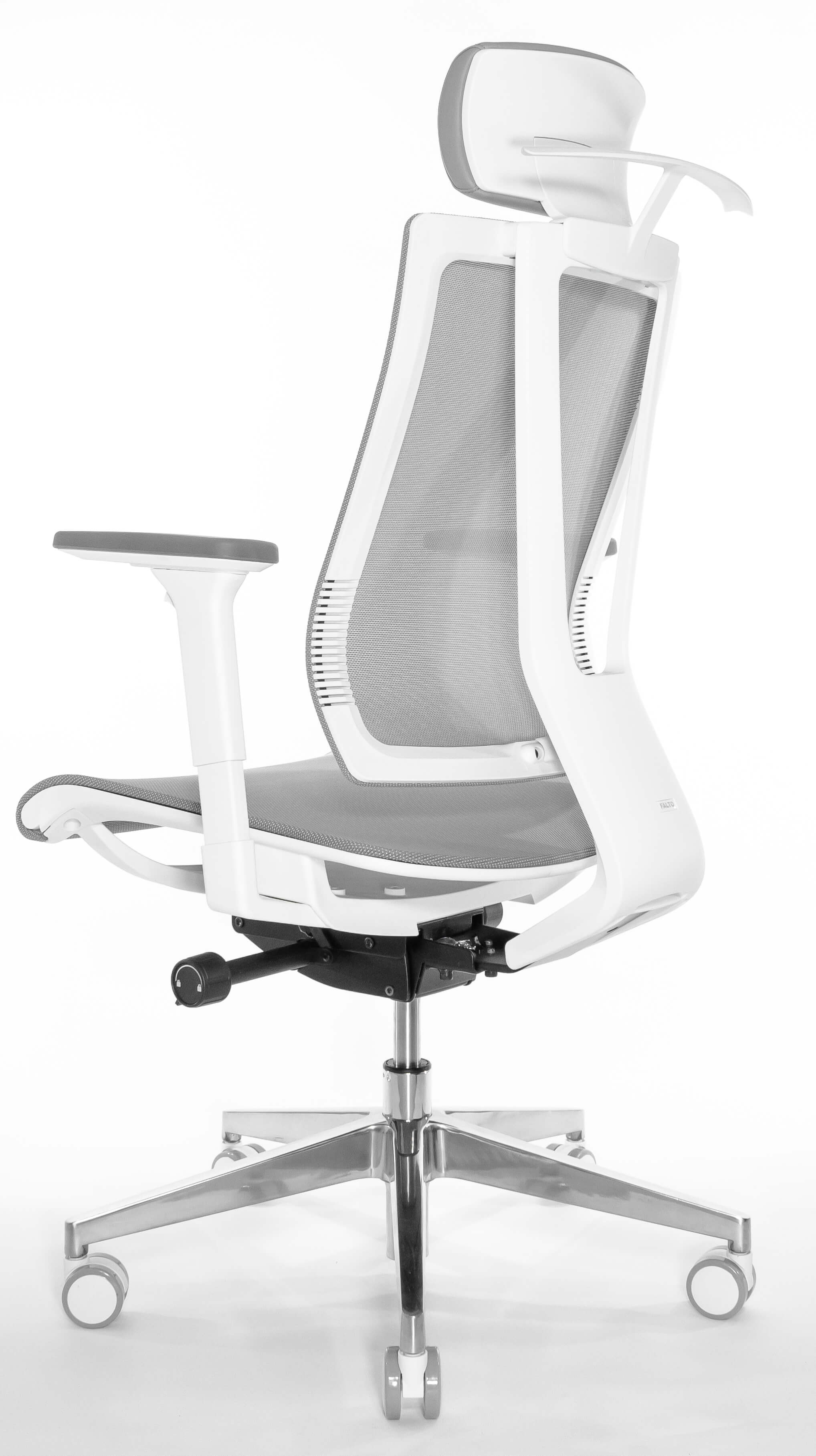 Эргономичное кресло Falto G1 Air (3 уровня поясницы, сетка, каркас белый, серый)