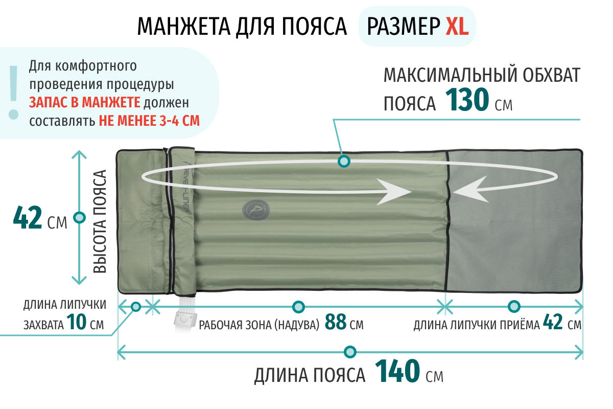 Манжета WelbuTech Seven Liner (WBA-900) для талии (без аппарата)