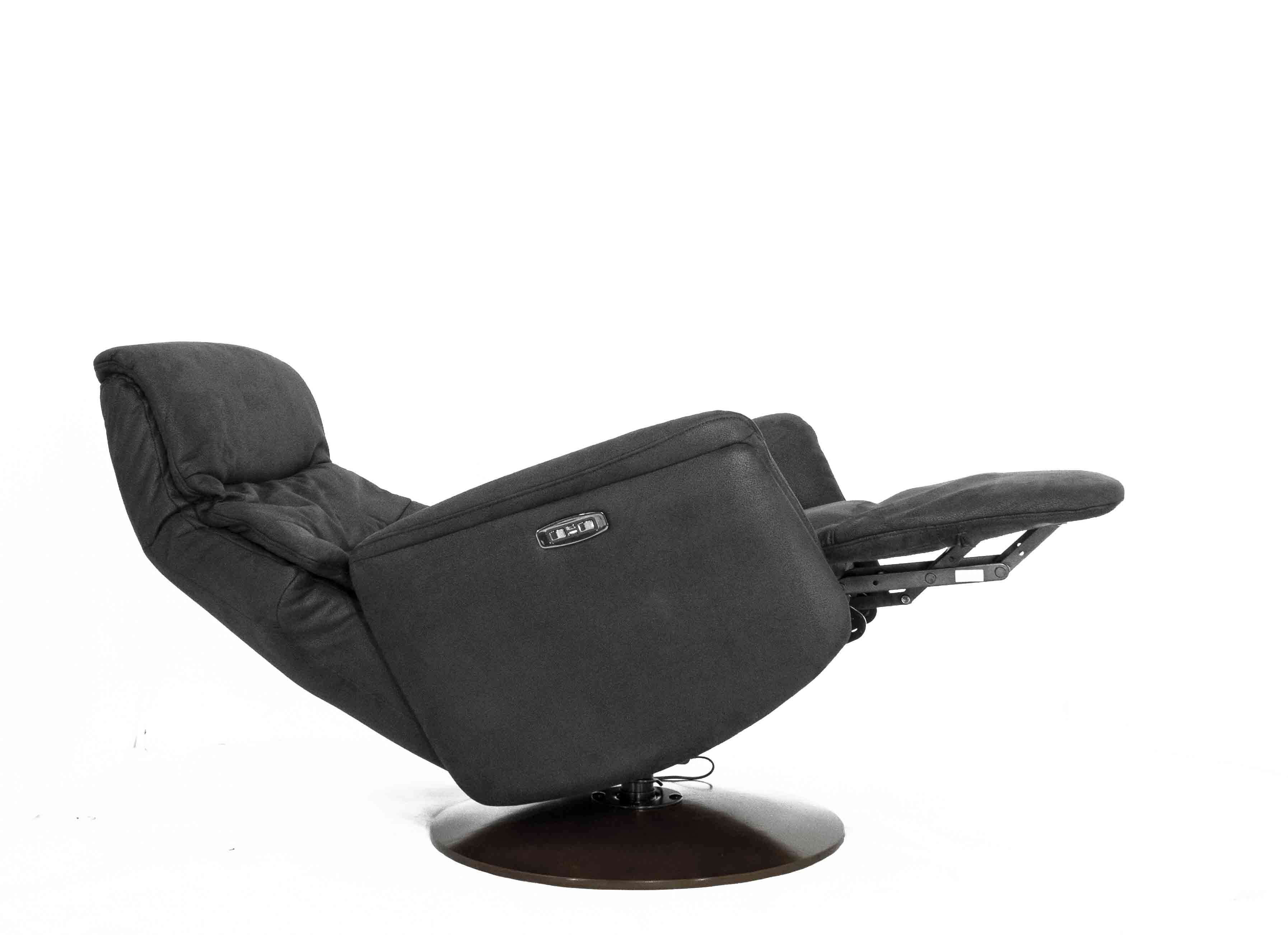 Кресло-реклайнер Falto Zero (2 мотора, zero, искусственный нубук, чёрный)