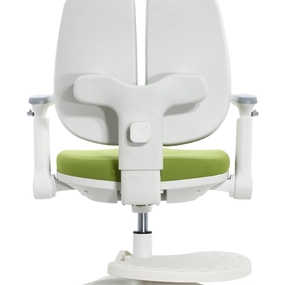 Детское эргономичное кресло Falto KIDS MAX DUO-P, ППУ латекс, спинка корсет, подножка, подлокотник 3D, обивка (зелёный)