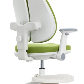 Детское эргономичное кресло Falto KIDS MAX DUO-P, ППУ латекс, спинка корсет, подножка, подлокотник 3D, обивка (зелёный)