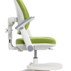 Детское эргономичное кресло Falto KIDS MAX DUO-P, ППУ латекс, спинка корсет, подножка, подлокотник 3D, обивка (зелёный)