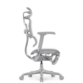 Эргономичное кресло Falto Ergohuman 2 Elite с подножкой (алюминий, наклон вперёд, сетка, серый)