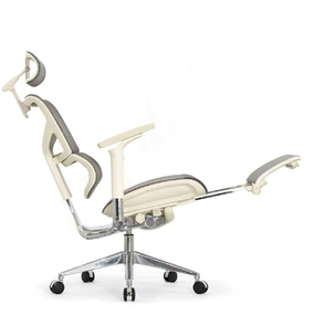 Эргономичное кресло Falto Sail 2 с подножкой (динамичный поясничный упор, подлокотники 6D (360), сетка, светлый)