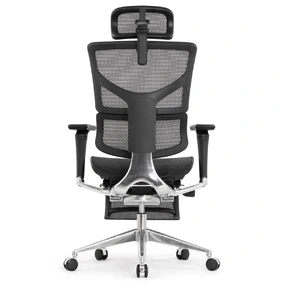 Эргономичное кресло Falto Sail 2 с подножкой (динамичный поясничный упор, подлокотники 6D (360), сетка, чёрный)