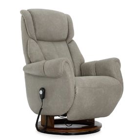 Кресло-реклайнер Falto Lift (3 мотора с механизмом подъёма, искусственный нубук, серый)