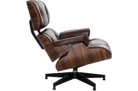 Кресло для отдыха Eames Lounge Chair & Ottoman Premium состаренная кожа